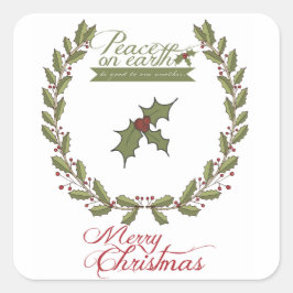 Pegatina Cuadrada Paz en Pegatinas de feriados terrestres