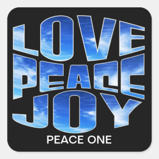 PEGATINA CUADRADA PAZ UNO