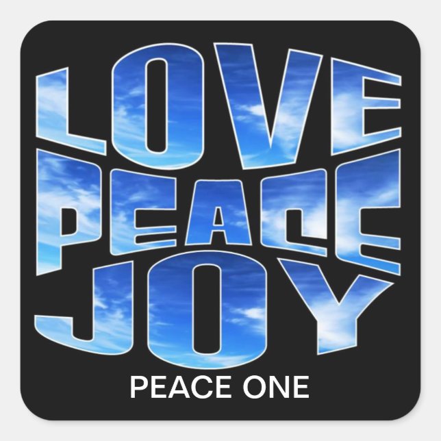 PEGATINA CUADRADA PAZ UNO (Anverso)