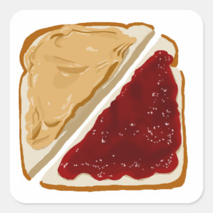 PEGATINA CUADRADA PB&J
