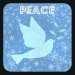 Pegatina Cuadrada Peace Dove Stickers Christmas<br><div class="desc">Peace Dove Stickers Christmas</div>