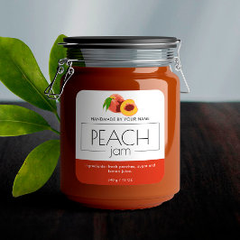 Pegatina Cuadrada Peach Jam Product Label Pegatinas
