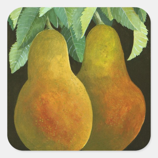 Pegatina Cuadrada Pears 2014 2 (Anverso)