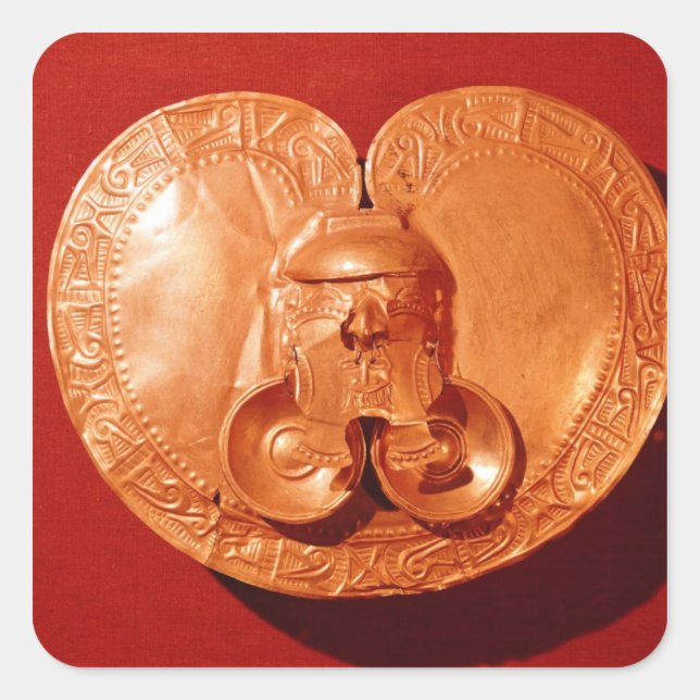 Pegatina Cuadrada Pectoral con rostro humano (Anverso)