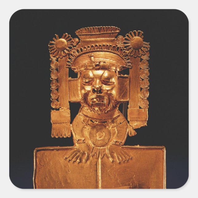 Pegatina Cuadrada Pectoral del dios Xipe Totec (Anverso)