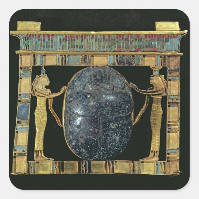 Pegatina Cuadrada Pectoral del visir, Paser, con pañuelo (Anverso)
