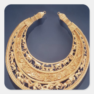 Pegatina Cuadrada Pectoral en medialuna de Tolstaya Mogila