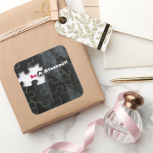 Pegatina Cuadrada Pedazo que falta del rompecabezas