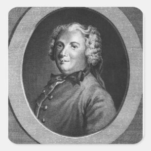 Pegatina Cuadrada Pedro Carlet de Chamblain, conocido como Marivaux