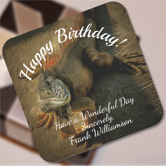 Pegatina Cuadrada Pedro la Iguana 0768 (Subido por el creador)