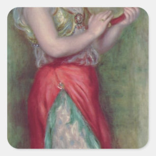 Pegatina Cuadrada Pedro un chica de baile de Renoir el con