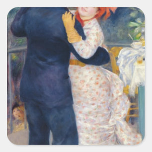 Pegatina Cuadrada Pedro un Renoir el   una danza en el país