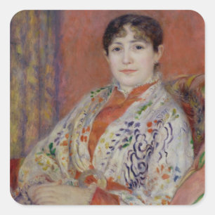 Pegatina Cuadrada Pedro una señora Heriot de Renoir el  