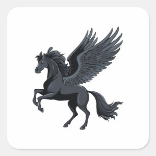 Pegatina Cuadrada Pegaso volador