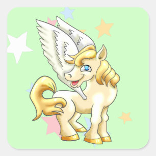 Pegatina Cuadrada Pegasus