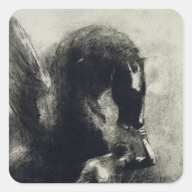 Pegatina Cuadrada Pegasus (Anverso)