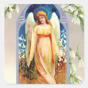 Pegatina Cuadrada Pegatina: Bendiciones de Pascua