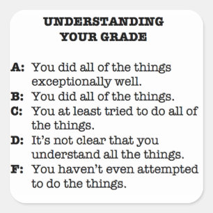 Pegatina Cuadrada ¡Pegatina de la rúbrica - ahora con menos snark!