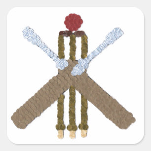 Pegatina Cuadrada Pegatina/etiqueta de Cricket Square