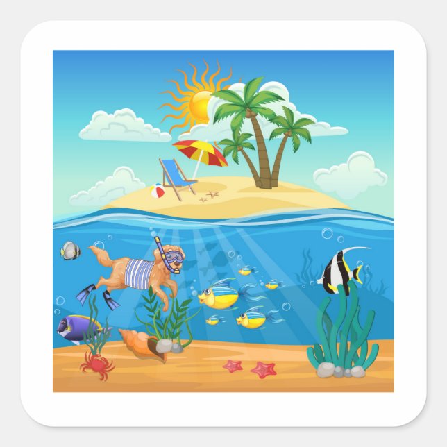 Pegatina Cuadrada Pegatinas (Anverso)