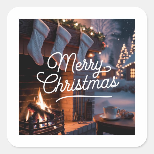 Pegatina Cuadrada pegatinas (Anverso)