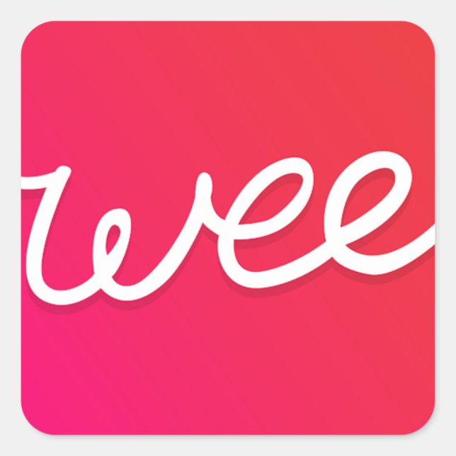 Pegatina Cuadrada ¡Pegatinas! (Anverso)