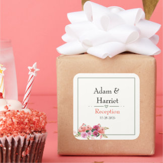 Pegatina Cuadrada Pegatinas a favor de bodas