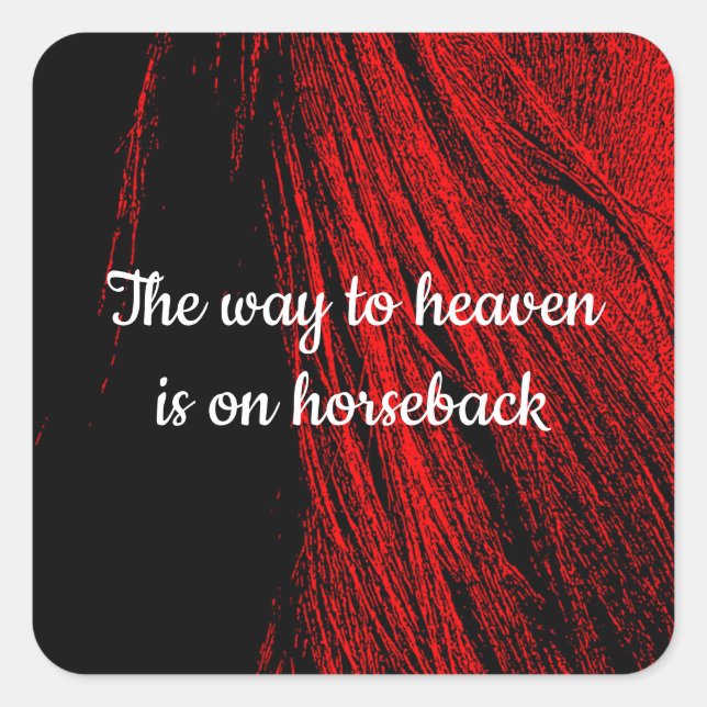 Pegatina Cuadrada Pegatinas abstractos de Red Horse Mane (Anverso)