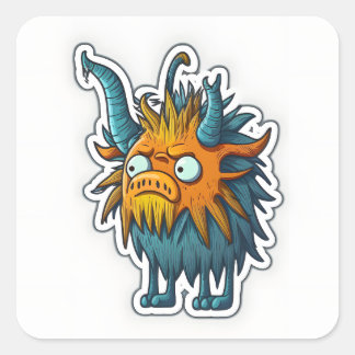 Pegatina Cuadrada Pegatinas animales raras