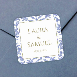 Pegatina Cuadrada Pegatinas azul turbio