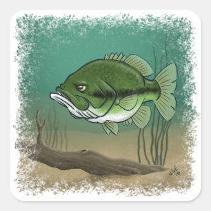 Pegatina Cuadrada Pegatinas Bass