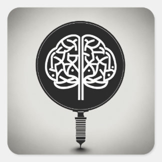 Pegatina Cuadrada "Pegatinas brillantes para la mente inteligente"