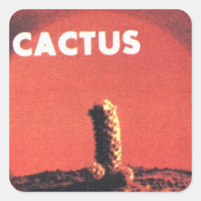 Pegatina Cuadrada Pegatinas Cactus 1970 (Reproducción) (Anverso)