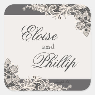 Pegatina Cuadrada Pegatinas Chalkboard Romance