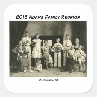 Pegatina Cuadrada Pegatinas con imagen familiar