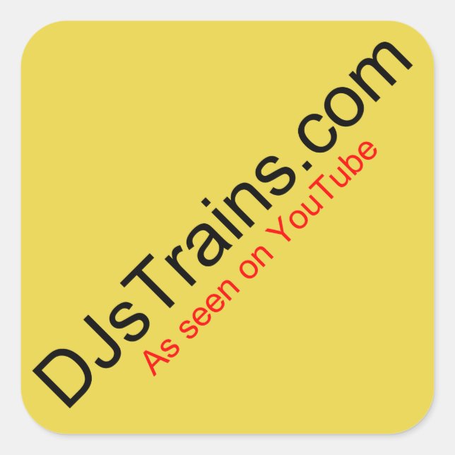 Pegatina Cuadrada Pegatinas con logotipo de DJsTrains Square (Anverso)