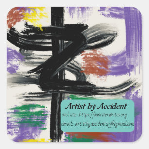 Pegatina Cuadrada Pegatinas con logotipo - pequeño