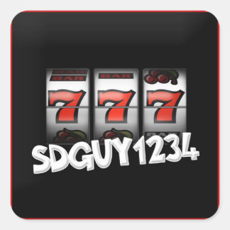 Pegatina Cuadrada PEGATINAS con logotipo SDGuy