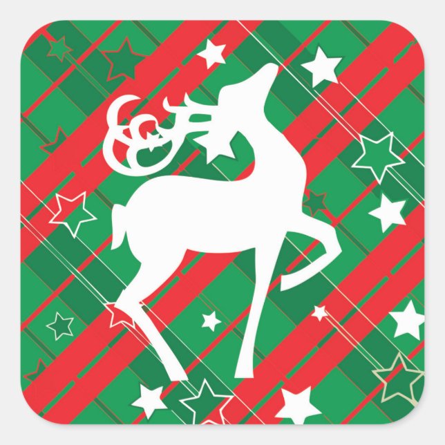 Pegatina Cuadrada Pegatinas cuadrados, brillante, grande, de 3 pulga (Anverso)