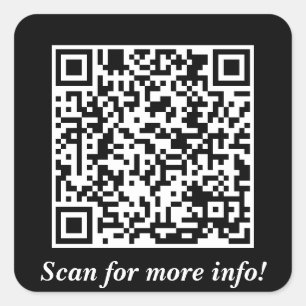 Pegatina Cuadrada Pegatinas cuadrados de código QR de personalizado