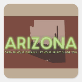 Pegatina Cuadrada Pegatinas cuadrados, Glossy ARIZONA SPIRIT