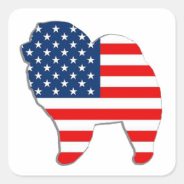 Pegatina Cuadrada PEGATINAS cuadrados ROJOS Y CHOW