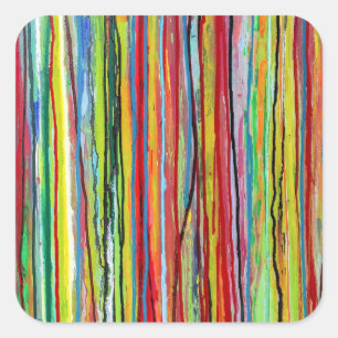 Pegatina Cuadrada Pegatinas de aguacero