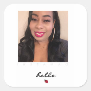 Pegatina Cuadrada Pegatinas de Ahsek Novel Hello