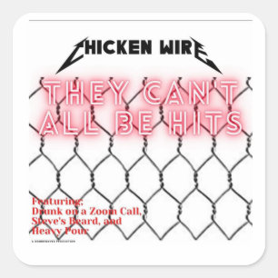 Pegatina Cuadrada Pegatinas de alambre de pollo