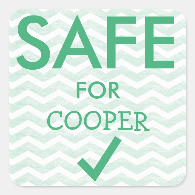 Pegatina Cuadrada Pegatinas de alimentos seguros para dietas especia (Anverso)