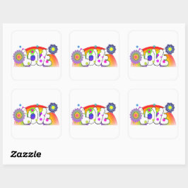 Pegatina Cuadrada Pegatinas de amor