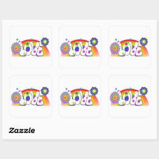 Pegatina Cuadrada Pegatinas de amor