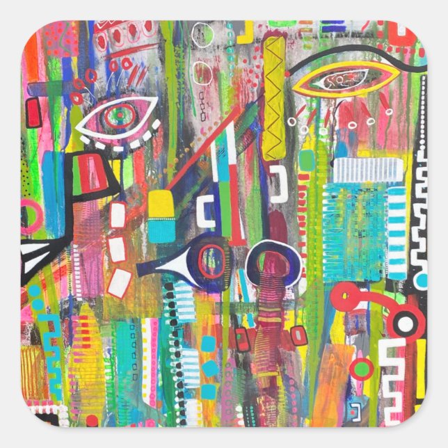 Pegatina Cuadrada Pegatinas de Aqualung (Anverso)