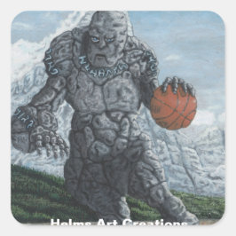 Pegatina Cuadrada Pegatinas de arte Fantasy Jugador de baloncesto St